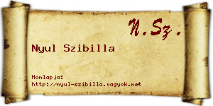 Nyul Szibilla névjegykártya